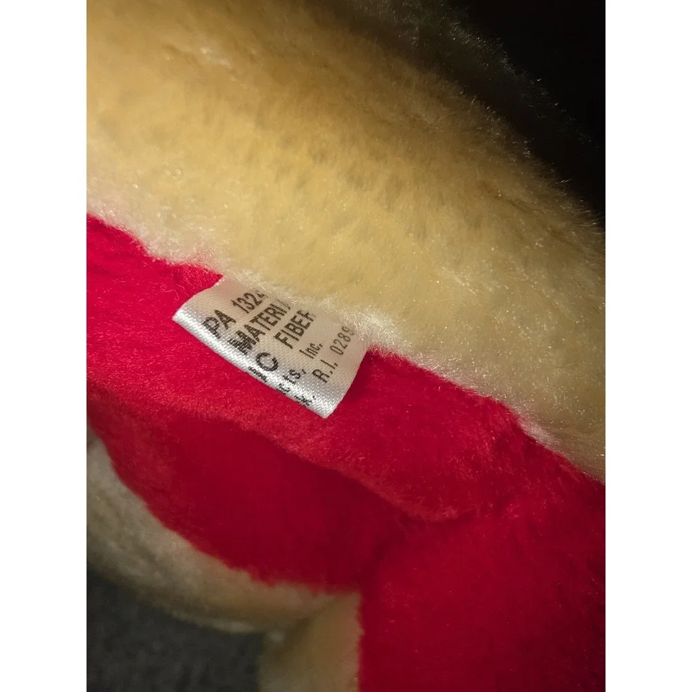 2 VINTAGE HOLIDAY PRODUCTS TAN BEAR CHRISTMAS STOCKING STUFFED ANIMAL PLUSH